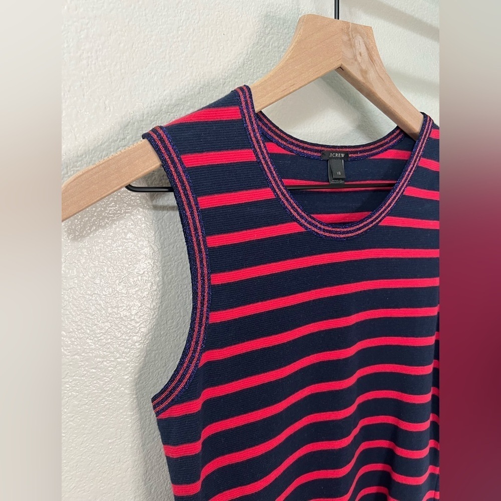J.Crew Metallic-Trim Striped Shell XS - Picture 5 of 8
